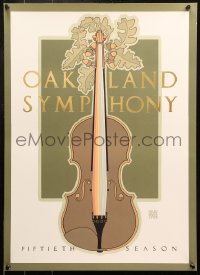 5h0411 OAKLAND SYMPHONY foil 18x24 art print 1983 art of violin and more by David Lance Goines!