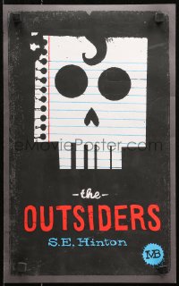 5h0374 OUTSIDERS signed #71/130 2-sided 11x18 art print 2010s by artist Mikey Burton, skull paper!
