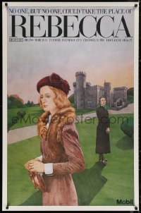 5h0560 REBECCA tv poster 1980 Schongut art of concerned Joanna David, no one could replace her!