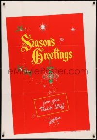 5h0753 SEASONS GREETINGS FROM YOUR THEATER STAFF 28x41 special poster 1980s AAFES, Christmas!