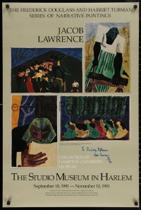 5h0528 STUDIO MUSEUM IN HARLEM signed 24x36 museum/art exhibition 1991 by artist Jacob Lawrence!
