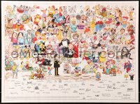 5h0772 VOICE FOR CHILDREN 19x25 special poster 1986 art of MANY people and comic strip characters!