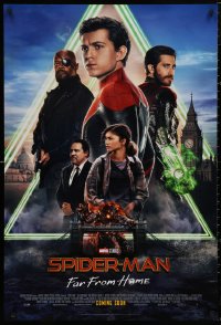 5h1118 SPIDER-MAN: FAR FROM HOME int'l advance DS 1sh 2019 Marvel Comics, Holland & top cast!