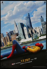 5h1119 SPIDER-MAN: HOMECOMING teaser DS 1sh 2017 Holland in the title role, New York City skyline!