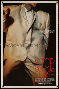 5h1135 STOP MAKING SENSE 1sh 1984 Jonathan Demme, Talking Heads, close-up of David Byrne's suit!