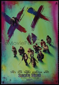 5h1140 SUICIDE SQUAD teaser DS 1sh 2016 Smith, Leto as the Joker, Robbie, Kinnaman, cool cast image!