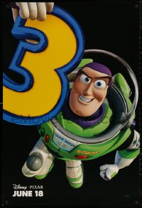 5h1166 TOY STORY 3 advance DS 1sh 2010 Disney & Pixar, close-up of Buzz Lightyear!