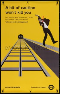 5h0488 TRANSPORT FOR LONDON 25x40 English travel poster 2012 a bit of caution won't kill you!
