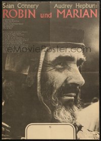 5j0077 ROBIN & MARIAN East German 16x23 1978 different profile close up of Sean Connery!