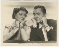 5k0011 AFTER THE THIN MAN 8x10 still 1936 c/u of Myrna Loy staring at worried William Powell