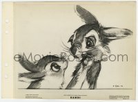 5k0035 BAMBI 8x11 key book still 1942 Disney classic, Thumper finds romance with another rabbit!