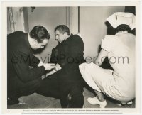 5k0053 BLACK FRIDAY candid 8x10 still 1940 doctor examines Bela Lugosi after collapsing on the set!