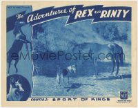 5k0875 ADVENTURES OF REX & RINTY ch 2 LC 1935 Rin Tin Tin Jr. & King of Wild Horses, Sport of Kings!