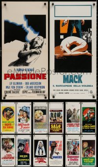 5m0053 LOT OF 14 FORMERLY FOLDED ITALIAN LOCANDINAS 1960s-1980s a variety of movie images!