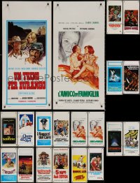 5m0050 LOT OF 20 UNFOLDED AND FORMERLY FOLDED ITALIAN LOCANDINAS 1970s-2010s cool movie images!