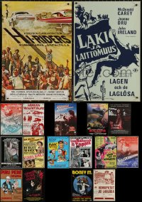 5m0061 LOT OF 21 UNFOLDED FINNISH POSTERS 1940s-1990s a variety of different movie images!