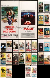 5m0038 LOT OF 30 FORMERLY FOLDED ITALIAN LOCANDINAS 1950s-1990s a variety of movie images!