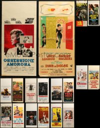 5m0051 LOT OF 20 FORMERLY FOLDED ITALIAN LOCANDINAS 1960s-1990s a variety of movie images!