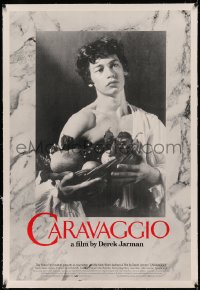 5p0152 CARAVAGGIO linen 1sh 1986 Derek Jarman, Nigel Terry in the title role as Michelangelo Merisi!