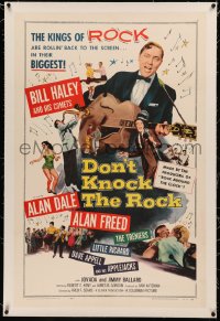 5p0167 DON'T KNOCK THE ROCK linen 1sh 1957 Bill Haley & his Comets, sequel to Rock Around the Clock!