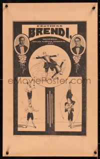 5r0195 BROTHERS BRENDI 15x24 Russian circus poster 1920s great art of the acrobatic performers, rare!