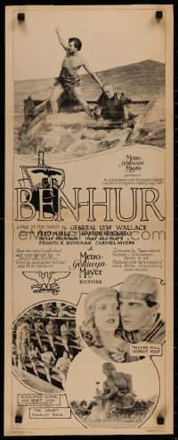 5r0123 BEN-HUR insert 1925 Ramon Novarro with May McAvoy & riding in the chariot race, very rare!