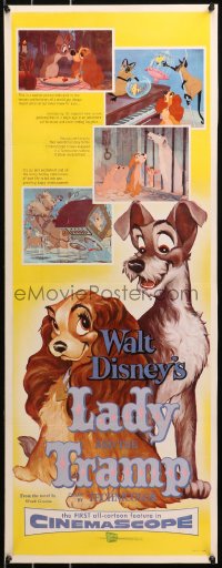 5r0080 LADY & THE TRAMP insert 1955 Disney classic dog cartoon, includes the spaghetti scene!