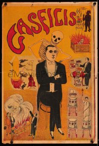 5r0184 CASFICIS 14x21 Ukrainian magic poster 1920s the Greek illusionist's amazing & spooky feats!