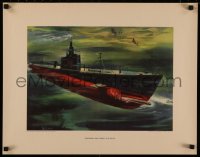 5r0178 ELECTRIC BOAT COMPANY 19x24 special poster 1943 Wright art of submarine, Pride of the Fleet!