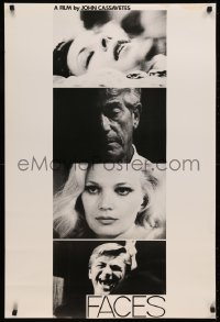 5r0156 FACES 25x38 special poster R1990 John Cassavetes cult classic, Gena Rowlands, Seymour Cassel