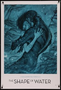 5r0158 SHAPE OF WATER heavy stock 27x40 special poster 2017 Guillermo del Toro, best James Jean art!