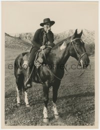 5s0288 BILLY THE KID deluxe 10x13 still 1930 Johnny Mack Brown on Shamrock the horse by Grimes!