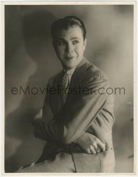 5s0302 DICK POWELL deluxe 11x14.25 still 1930s great Warner Bros. studio portrait by Elmer Fryer!