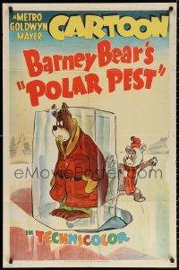 5s0127 BARNEY BEAR'S POLAR PEST 1sh 1944 he's trapped in a block of ice on frozen lake, ultra rare!