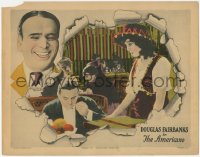 5s0190 AMERICANO LC R1923 c/u of Alma Rubens staring at Douglas Fairbanks eating in restaurant!