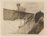 5s0222 GRIM GAME LC 1919 great image of Harry Houdini on top of airplane in mid-air, ultra rare!