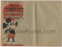 5s0076 MICKEY MOUSE & SILLY SYMPHONIES campaign book envelope 1932 Disney, art with pie-cut eyes!