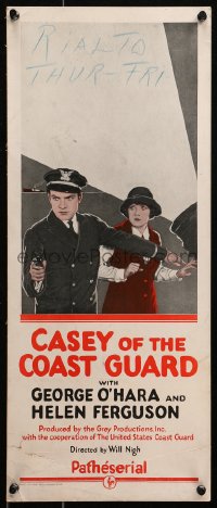 5s0010 CASEY OF THE COAST GUARD 9x22 special poster 1926 George O'Hara, Helen Ferguson, serial, rare!