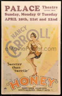 5s0021 HONEY WC 1930 art of sexy southern Nancy Carroll, who is sweeter than Sweetie, ultra rare!
