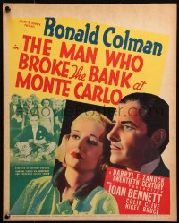 5s0028 MAN WHO BROKE THE BANK AT MONTE CARLO WC 1935 Ronald Colman, Joan Bennett, gambling, rare!