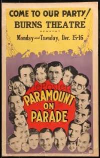 5s0032 PARAMOUNT ON PARADE WC 1930 Clara Bow, Gary Cooper, Wray, Chevalier & top stars, ultra rare!