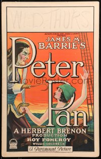 5s0034 PETER PAN WC 1924 art of Betty Bronson as J.M. Barrie's boy who wouldn't grow up, very rare!