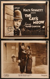 5s0167 CAT'S MEOW 6 LCs 1924 town makes simple Harry Langdon a police officer, Alice Day, lost film!