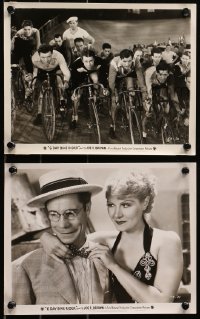 5t1524 6 DAY BIKE RIDER 2 8x10 stills 1934 Joe E. Brown in bicycle race and with sexy blonde!