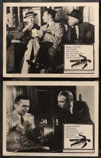5t0673 ANATOMY OF A MURDER 2 LCs 1959 Otto Preminger, classic Saul Bass dead body silhouette art
