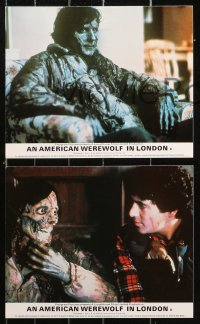 5t0937 AMERICAN WEREWOLF IN LONDON 8 color English FOH LCs 1981 Naughton, Agutter, Dunne, Landis!