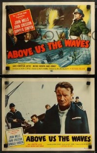 5t0021 ABOVE US THE WAVES 8 LCs 1956 John Mills & English WWII sailors in ship sunk by submarine!