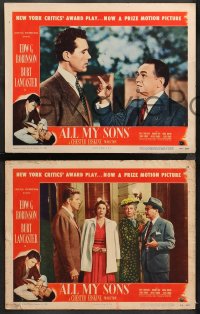 5t0401 ALL MY SONS 6 LCs 1948 Burt Lancaster, Edward G. Robinson, from Arthur Miller's play!