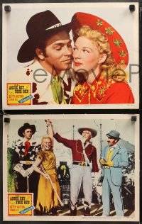 5t0361 ANNIE GET YOUR GUN 7 LCs R1956 Betty Hutton as the greatest sharpshooter, Howard Keel!