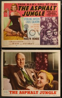 5t0039 ASPHALT JUNGLE 8 LCs R1954 ultra rare complete set with prominent, sexy Marilyn Monroe on tc!